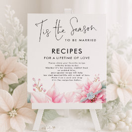 Tis the season Poinsettia Recipes Bridal Shower ポスター
