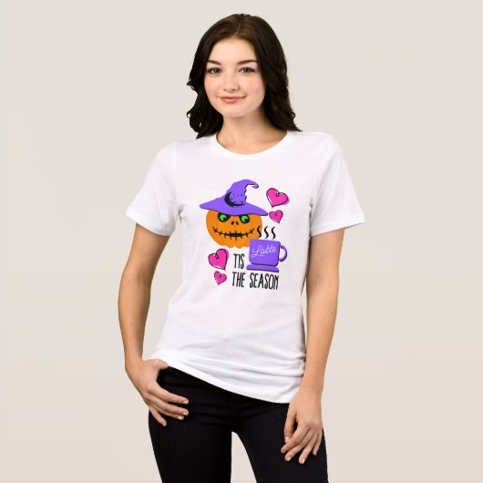 Tis the Season Pumpkin Spice Halloween T-Shirt トライブレンドＴシャツ (正面全面)