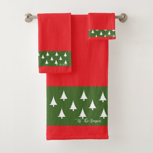 'Tis The Season Red  Bath Towel Set バスタオルセット (インサイチュ)