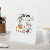 Tis The Season Retro Halloween Party Funny Boo Pum 台座サイン (インサイチュ)