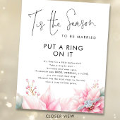 Tis the season Ring On It Bridal Shower Game ポスター