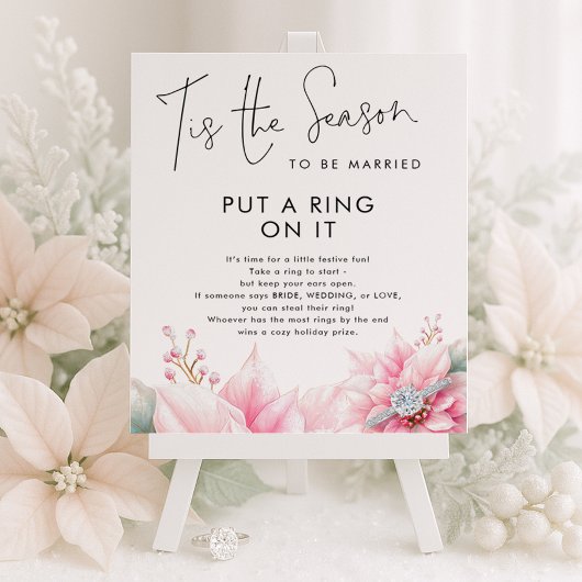 Tis the season Ring On It Bridal Shower Game ポスター