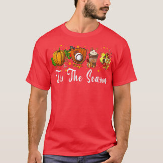 Tis The Season Shirt Fall Pumpkin Baseball Thanksg Tシャツ