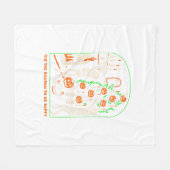 Tis The Season To Be Creepy Halloween フリースブランケット (正面(横))