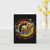 Tis The Season To Be Jolly And Joyous Christmas  カード (黄色い花)