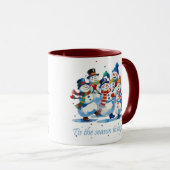 Tis the Season to be Jolly Dancing Jolly Snowmen マグカップ (正面右)
