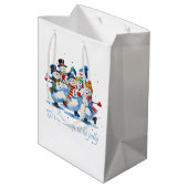Tis the Season to be Jolly Dancing Jolly Snowmen ミディアムペーパーバッグ (裏面アングル)