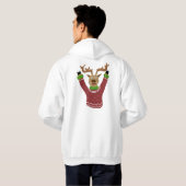 ‘Tis The Season To Be Jolly Reindeer Hoodie パーカ (裏面フル)