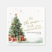 Tis the Season to be Married Bridal Shower スタンダードカクテルナプキン (正面)