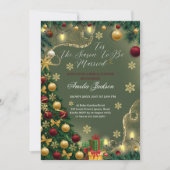 Tis the Season to be Married Bridal Shower 招待状 (正面)