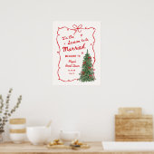 Tis the Season to be Married Bridal Shower Welcome ポスター (キッチン)