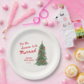 Tis the Season to be Married Holiday Bridal Shower ペーパープレート (パーティー)