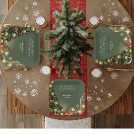 Tis the season to be married paper plates ペーパープレート