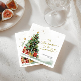 Tis the Season to be Married Wedding スタンダードカクテルナプキン