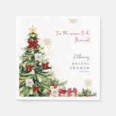 Tis the Season to be married Winter Bridal Shower スタンダードカクテルナプキン (正面)