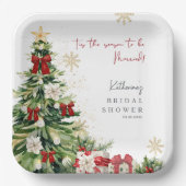 Tis the Season to be married Winter Bridal Shower  ペーパープレート (正面)