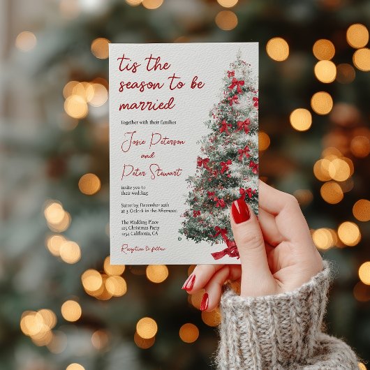 Tis The Season to Be Married Winter Bridal Shower 招待状