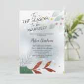 Tis the Season to Be Married Xmas Bridal Shower  招待状 (スタンド正面)