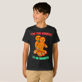Tis The Season To Be Naughty Funny Gingerbread Chr Tシャツ (正面フル)