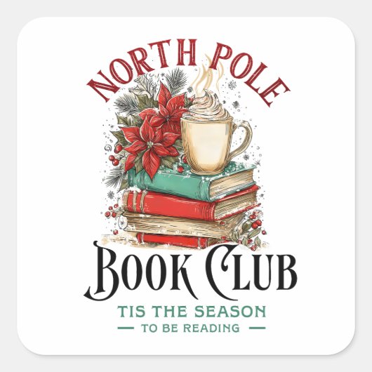 'Tis the Season to Be Reading  スクエアシール (正面)