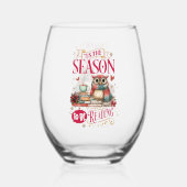 'Tis The Season to Be Reading ステムなしワイングラス (裏面)