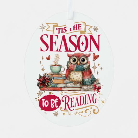 'Tis The Season to Be Reading メタルオーナメント (正面)