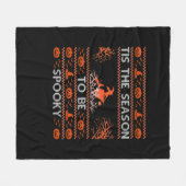 Tis The Season To Be Spooky Funny Trendy フリースブランケット (正面(横))