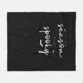 Tis The Season To Be Spooky Halloween Retro Classi フリースブランケット (正面(横))