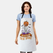 Tis The Season To Be Spooky Skeleton Hand Hallowee エプロン (着用した状態)