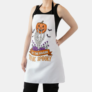 Tis The Season To Be Spooky Skeleton Hand Hallowee エプロン