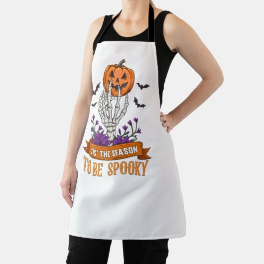Tis The Season To Be Spooky Skeleton Hand Hallowee エプロン (インサイチュ)