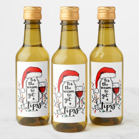 'Tis The Season to Get Tipsy  ワインラベル (ボトル)
