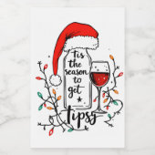 'Tis The Season to Get Tipsy  ワインラベル (シングルラベル)