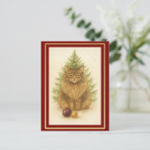 Tis the Season to Purr — Personalized Maine Coon ポストカード (スタンド正面)