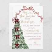 Tis the season to say thank you Christmas party 招待状 (正面/裏面)