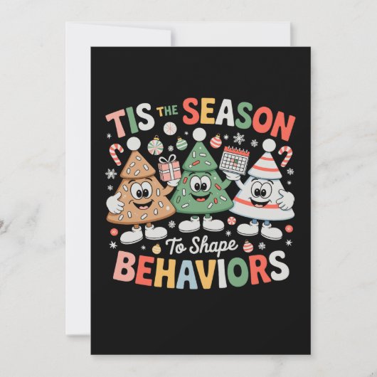 Tis The Season To Shape Behavior Analyst Christmas シーズンカード (正面)