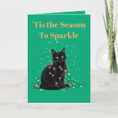Tis the Season To Sparkle Black Cat Entangled カード (正面)