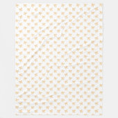 Tis' The Season To Sparkle Christmas Bow Gold フリースブランケット (正面)