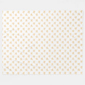 Tis' The Season To Sparkle Christmas Bow Gold フリースブランケット (正面(横))