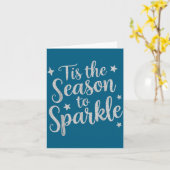 Tis The Season To Sparkle Christmas Xmas Holiday  カード (黄色い花)