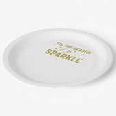 Tis The Season To Sparkle - Funny Sparkling Wine H ペーパープレート (アングル)