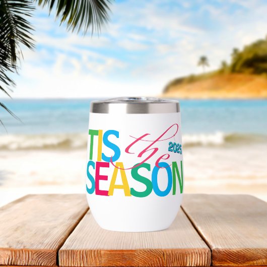 Tis the Season Wine Tumbler (ビーチ (回転後))