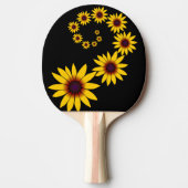 Tischtennisschläger mit gelben Sonnenhut - Blumen 卓球ラケット (正面)