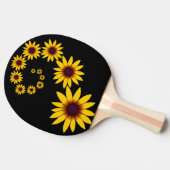 Tischtennisschläger mit gelben Sonnenhut - Blumen 卓球ラケット (横)