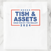 TishとAssets – 財布で彼を掴む 長方形シール (バッグ)