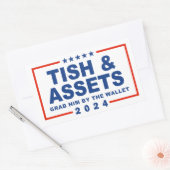 TishとAssets – 財布で彼を掴む 長方形シール (封筒)