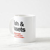 Tish and Assets - 財布を掴め コーヒーマグカップ (正面左)