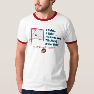 Tisket-TasketのTシャツ-怒っているビーバーのホッケー Tシャツ