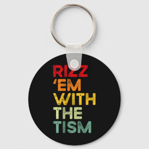 TismでRizz em クールな自閉症啓発Tシャツ(表) キーホルダー