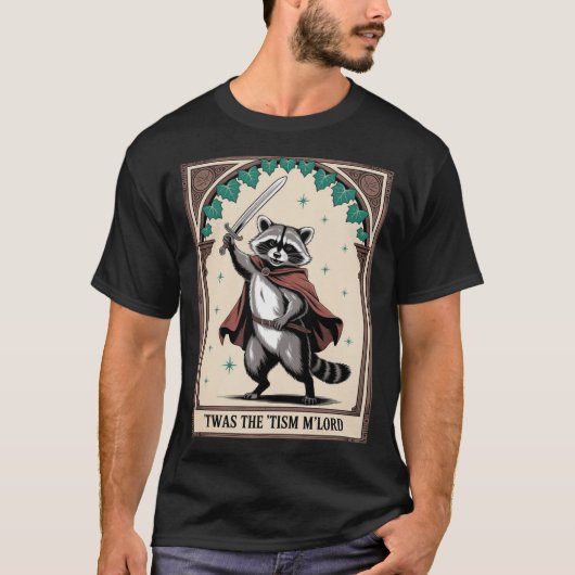 『Tism』のマロード・アライグマ 自閉症 Tシャツ (正面)